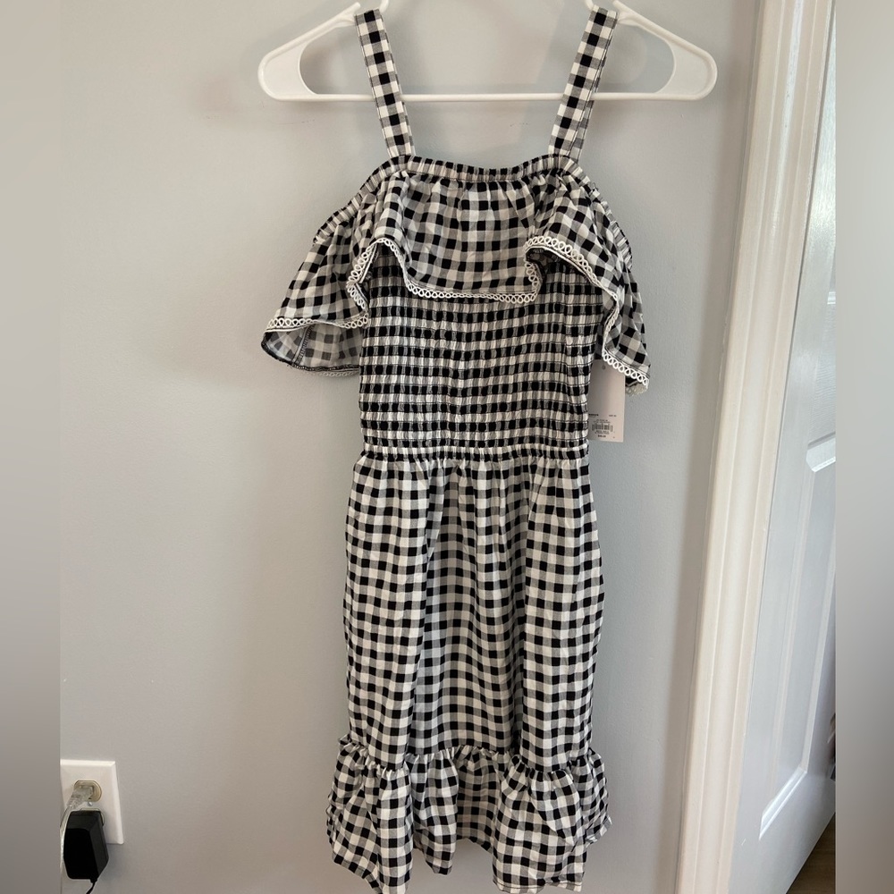 NWT SO XS Black and White Checkered Dress